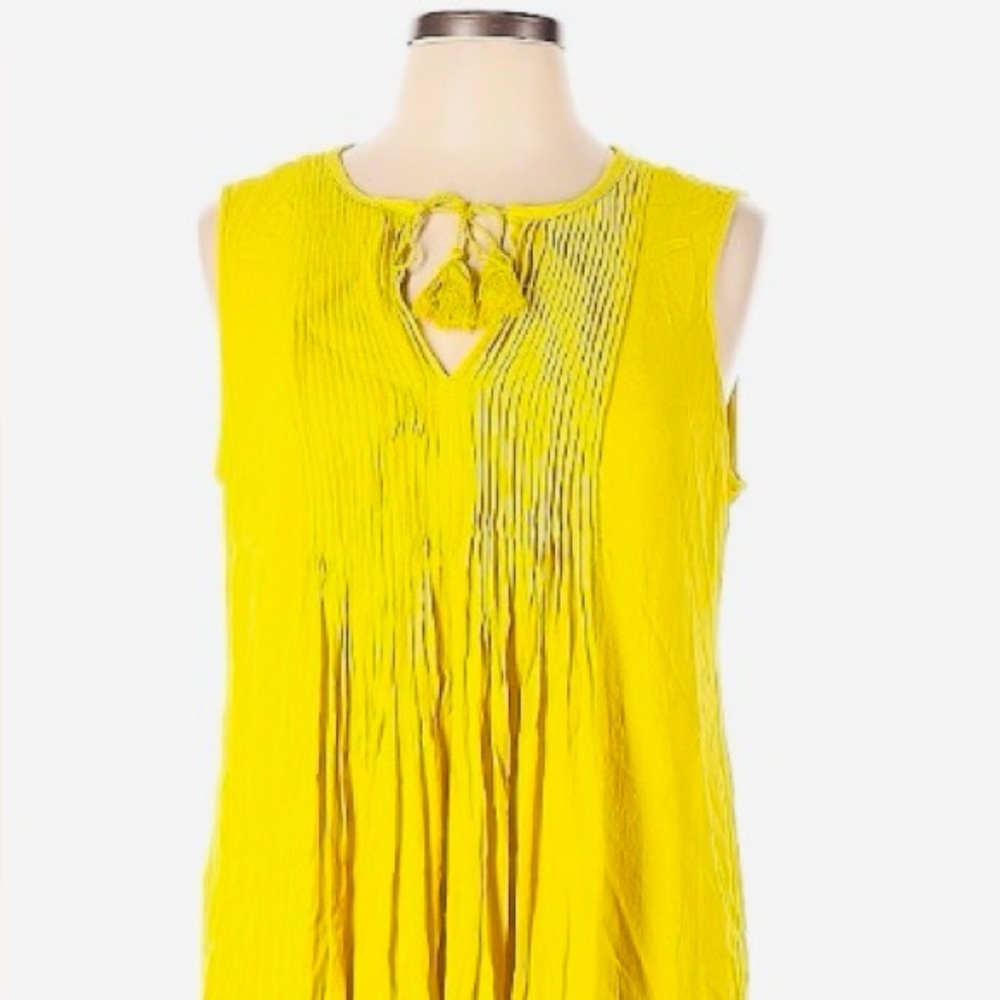 Old Navy Yellow Green Midi Sundress XS